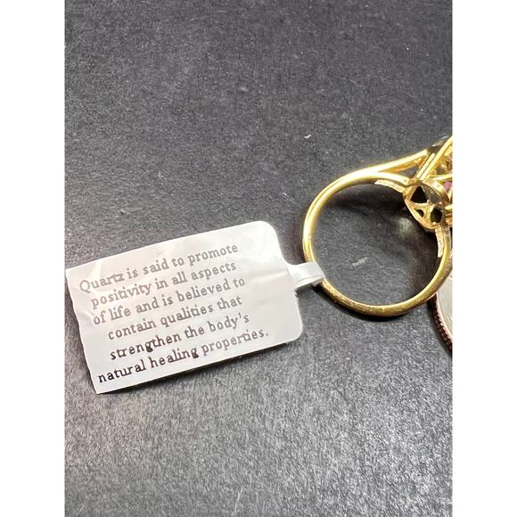 NEW Mystic Quartz ring in gold over sterling silver size 7 - Picture 16 of 16